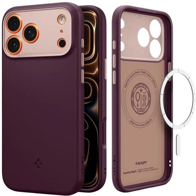 Панель Spigen Nano Pop Mag MagSafe для Apple iPhone 17 Pro Max Burgundy (8800283313932) - зображення 8