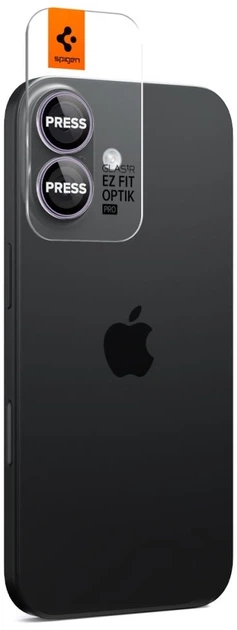 Szkło hartowane Spigen Optik Pro GLAS.TR ”EZ FIT” 2-pack do Apple iPhone 16 / 16 Plus / 17 Purple (8800283312607) - obraz 3