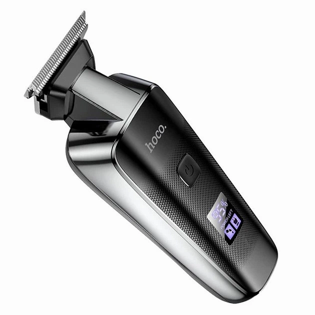 Машинка для стрижки волос Hoco HP23 черная из нержавеющей стали для домашнего использования с LED-дисплеем - изображение 5