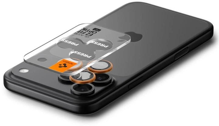 Szkło hartowane Spigen Optik Pro do Apple iPhone 16 Pro / Max / 17 Pro / Max Orange (8800283312560) - obraz 5