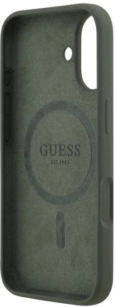 Панель Guess Silicone Triangle Logo MagSafe для Apple iPhone 17 Green (3666339517274) - зображення 6