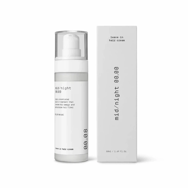 Несмываемый крем Mid/night 00.00 Leave-in Hair Cream 00.08 для ухода и восстановления волос, 100 мл - Фото 1 Несмываемый крем Mid/night 00.00 Leave-in Hair Cream 00.08 для ухода и восстановления волос, 100 мл - изображение 1
