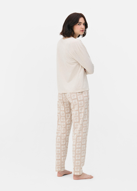 Пижамные хлопковые штаны Primark Bottom Pyjama XS Низ пижамы Бежевый (8926) - Фото 3 Пижамные хлопковые штаны Primark Bottom Pyjama XS Низ пижамы Бежевый (8926) - изображение 3