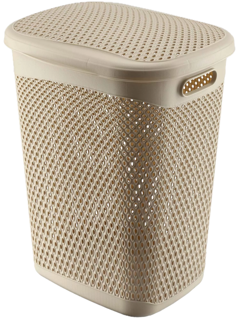 Kosz na pranie Kadax K9625 Briec 55 l Beżowy (5903699491935) - obraz 1