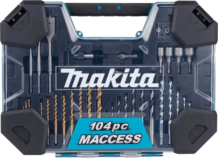 Zestaw wiertel i bitów Makita 104 szt (E-22604) - obraz 1