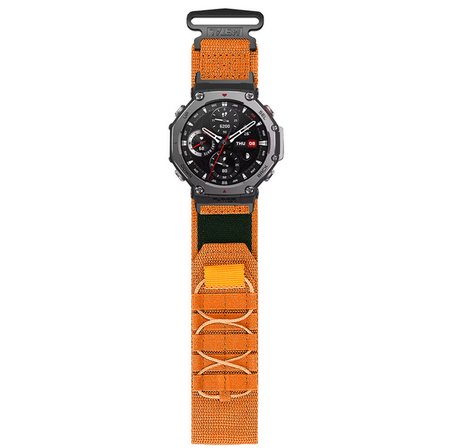 Тактичний нейлоновий ремінець для Amazfit T-Rex 3 (22 мм) з липучкою MOLLE, Помаранчевий - зображення 6
