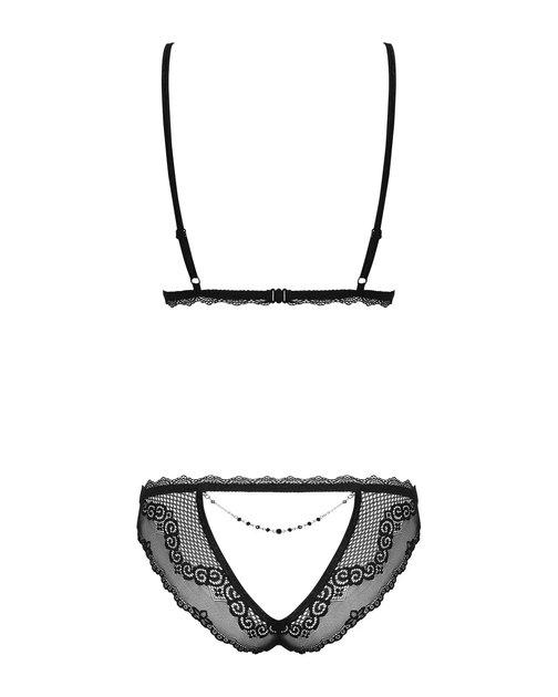 Комплект женского белья Obsessive Millagro Set Черный L/XL - Фото 3 Комплект женского белья Obsessive Millagro Set Черный L/XL - изображение 3