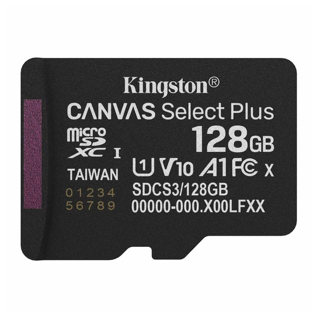 Карта памяти Kingston microSD 128GB C10 UHS-I A1 V10 R150MB/s (SDCS3/128GBSP) - Фото 4 Карта памяти Kingston microSD 128GB C10 UHS-I A1 V10 R150MB/s (SDCS3/128GBSP) - изображение 4