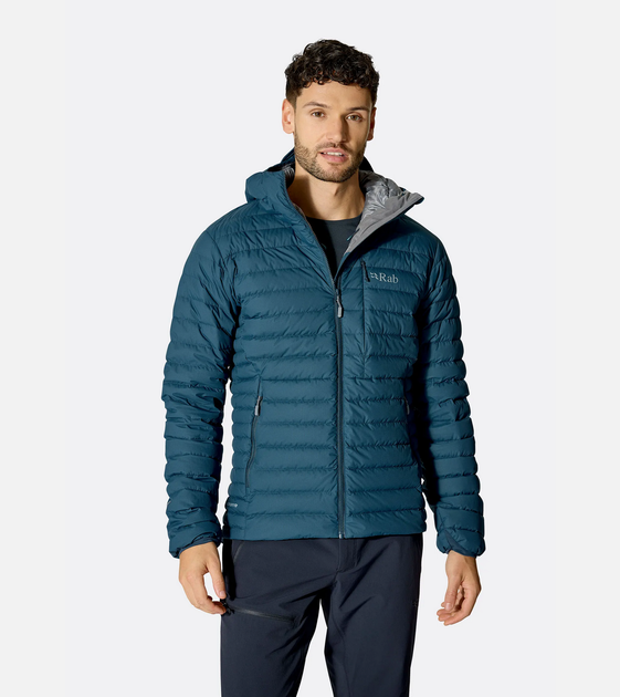 Куртка чоловіча пухова Rab Microlight Windstopper Hoody, Tempest Blue, L (RB QDB-73-TMB-LRG) - зображення 2