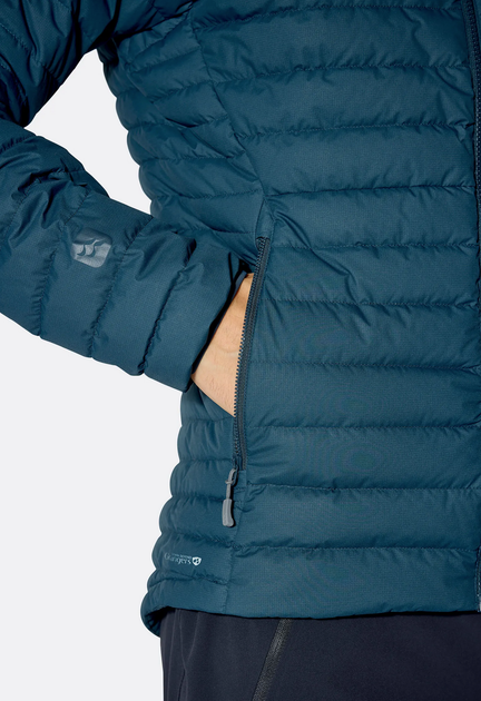 Куртка чоловіча пухова Rab Microlight Windstopper Hoody, Tempest Blue, L (RB QDB-73-TMB-LRG) - зображення 7
