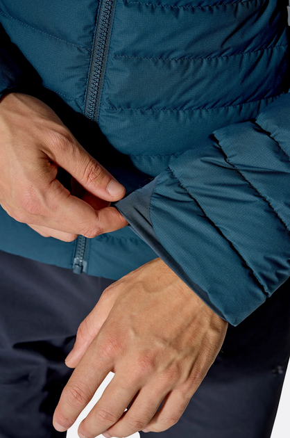 Куртка чоловіча пухова Rab Microlight Windstopper Hoody, Tempest Blue, L (RB QDB-73-TMB-LRG) - зображення 10