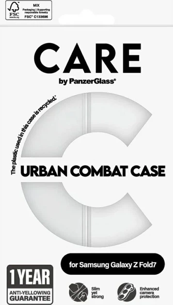 Etui plecki PanzerGlass CARE Flagship Urban Combat do Samsung Galaxy Fold 7 Transparent (5715685026430) - obraz 3