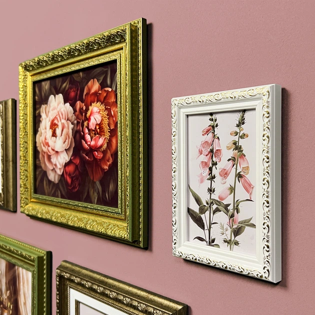 Набір декоративних фоторамок The Frame Depot на стіну, 6 шт, вінтажний колаж для оформлення інтер’єру (glided_set) - зображення 4
