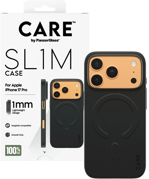 Панель CARE by PanzerGlass SL1M MagSafe для Apple iPhone 17 Pro Black (5715685035326) - зображення 3
