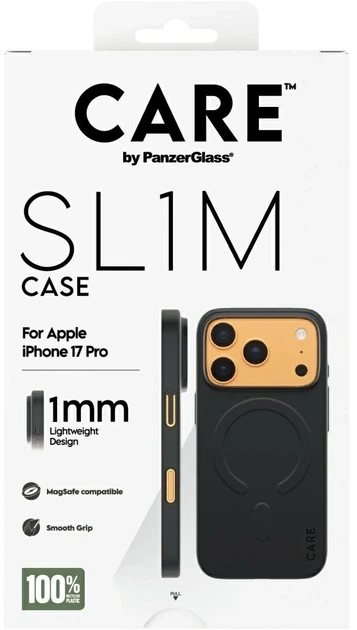 Панель CARE by PanzerGlass SL1M MagSafe для Apple iPhone 17 Pro Black (5715685035326) - зображення 5