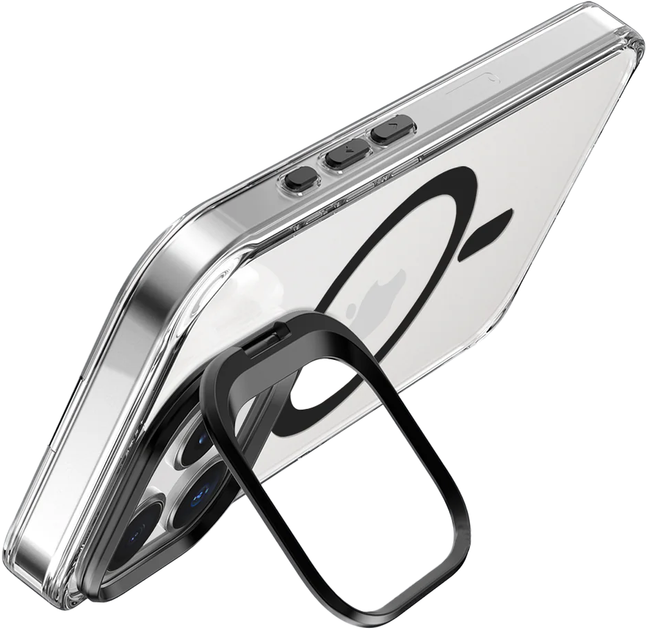 Панель Guan Founder Mag Glass для Apple iPhone 16 Pro Max Transparent-Black (GA-MAGCS-IP24-BLS69BLK) - зображення 2