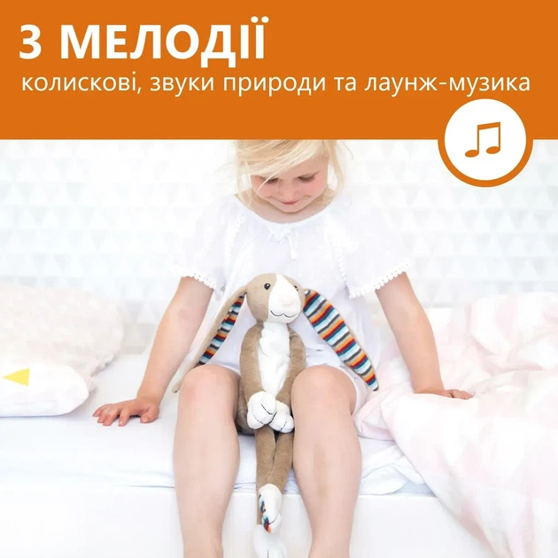 М'яка іграшка нічник Zazu Bo Кролик (ZA-BО-01) - зображення 4