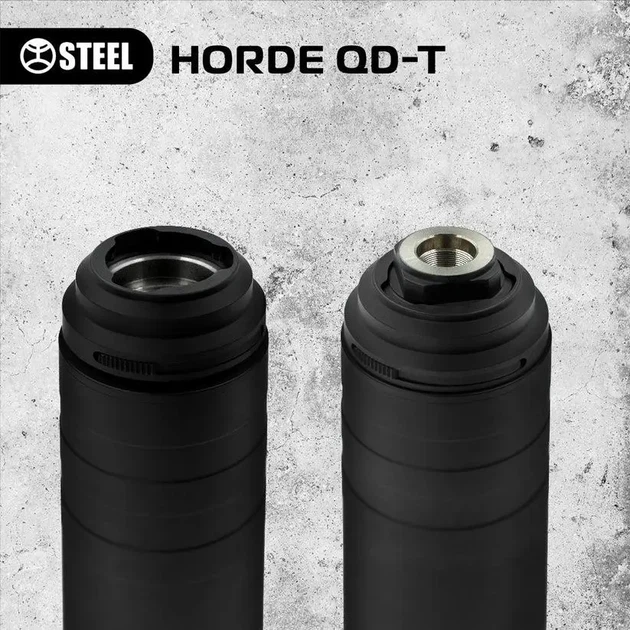 Глушник STEEL HORDE QD-T 7.62, різьба – 14×1L, швидкознімний титановий саундмодератор - зображення 3