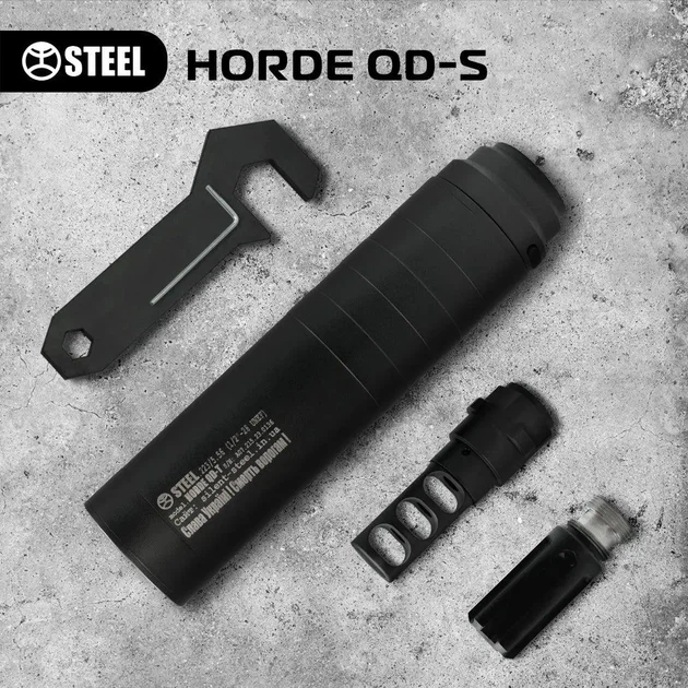 Глушник STEEL HORDE QD-S 7.62, різьба – 14×1L, швидкознімний саундмодератор, ПБС - зображення 5