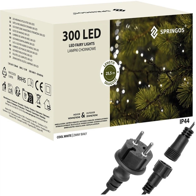 Lampki choinkowe Springos 300 LED 18.5 m (5907719421957) - obraz 2