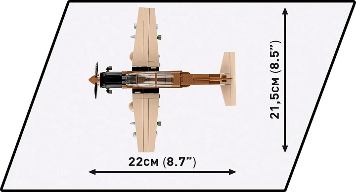 Klocki konstrukcyjne Cobi Armed Forces samolot szkoleniowy nowej generacji AT-6 Wolverine 263 elementy (5902251059057) - obraz 5