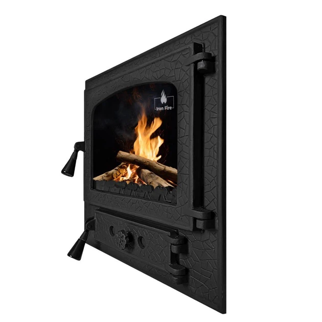 Дверца для печи Iron Fire Amber Lux 465х485 мм со стеклом чугунная - изображение 8
