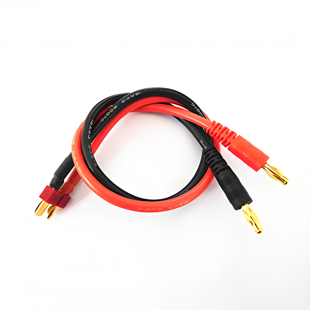 Кабель перехідник 2-в-1 для заряджання XT60–T-Plug (Deans) + Banana Plug 4.0 мм–T-Plug (Deans) для акумуляторів - зображення 2