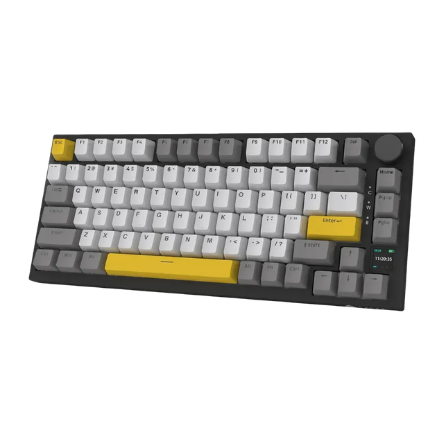 Ігрова механічна бездротова клавіатура AJAZZ AK820 Pro / Три режими підключення / Flying Fish Switch / Grey - зображення 3
