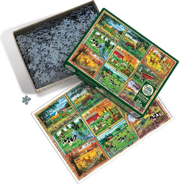 Puzzle Cobble Hill Pocztówki z farmy 1000 elementów 113613 (625012400145) - obraz 3
