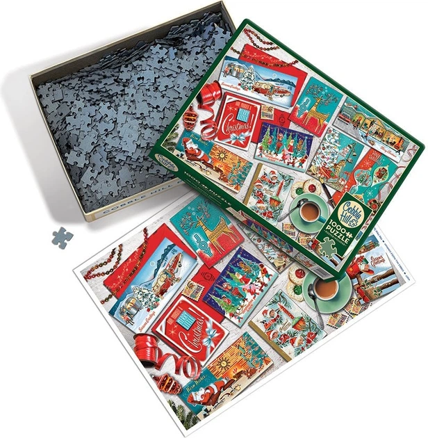 Puzzle Cobble Hill Bożonarodzeniowe życzenia 1000 elementów 113017 (625012402170) - obraz 3