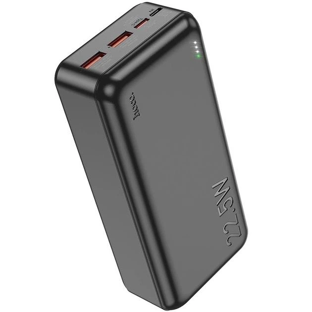 Павербанк Power bank Hoco J101B PD20W+QC3.0 (22.5W) 30000 mAh портативная батарея повербанк 2xUSB Black - Фото 2 Павербанк Power bank Hoco J101B PD20W+QC3.0 (22.5W) 30000 mAh портативная батарея повербанк 2xUSB Black - зображення 2