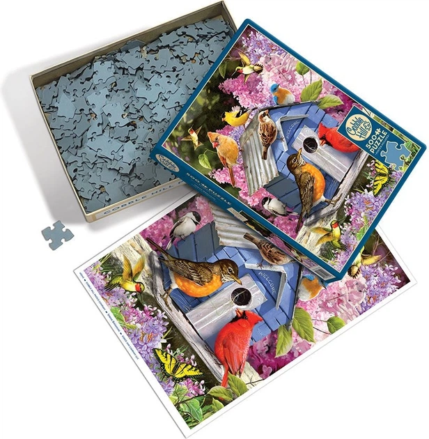 Пазл Cobble Hill Весняний будиночок для птахів 500 елементів 112649 (625012450423) - зображення 3