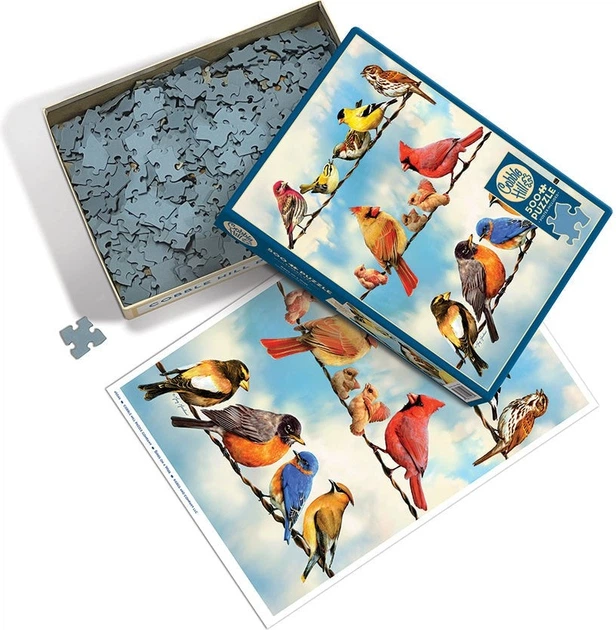 Пазл Cobble Hill Пташиний збори 500 елементів 112647 (625012450461) - зображення 3