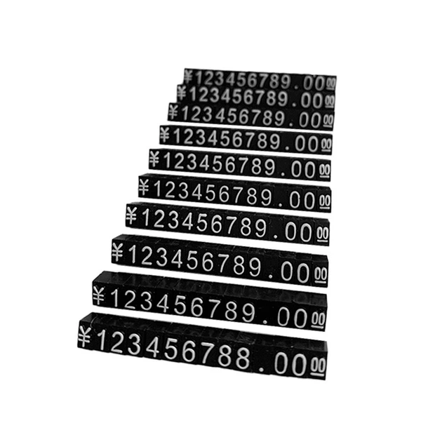 Набор пластиковых ценников Lesko SJX-HDY-XH-0-9 Black+White 45*3*5 мм с цифрами 100 шт на витрину - Фото 1 Набор пластиковых ценников Lesko SJX-HDY-XH-0-9 Black+White 45*3*5 мм с цифрами 100 шт на витрину - изображение 1