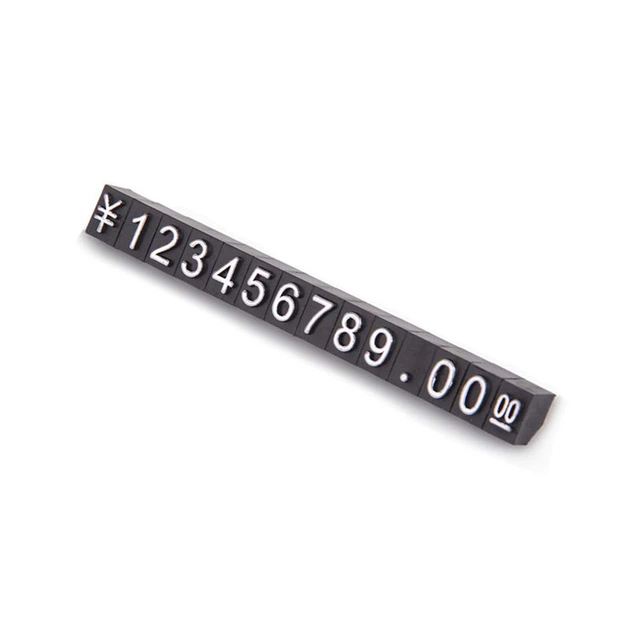 Набор пластиковых ценников Lesko SJX-HDY-XH-0-9 Black+White 45*3*5 мм с цифрами 100 шт на витрину - Фото 2 Набор пластиковых ценников Lesko SJX-HDY-XH-0-9 Black+White 45*3*5 мм с цифрами 100 шт на витрину - изображение 2