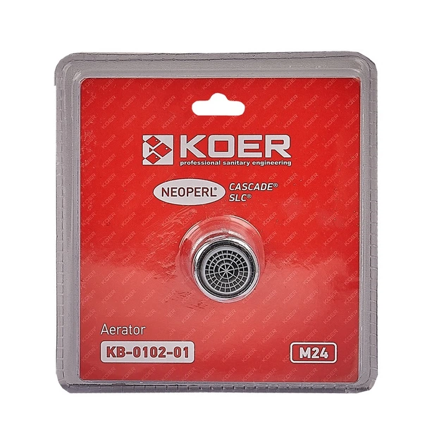 Аератор М-24 Koer KB-0102-01 NEOPERL CASCADE SLC (Колір хром) (AC0636) - Фото 4 Аератор М-24 Koer KB-0102-01 NEOPERL CASCADE SLC (Колір хром) (AC0636) - изображение 4