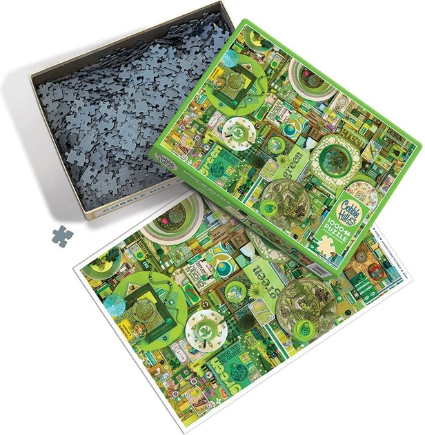 Puzzle Cobble Hill Pomaluj mój świat na kolor zielony 1000 elementów 112210 (625012400596) - obraz 3