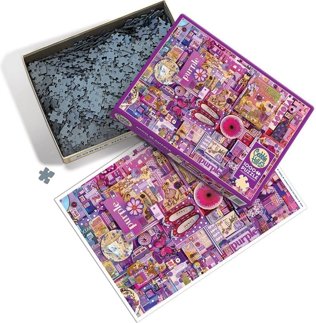 Puzzle Cobble Hill Pomaluj mój świat na kolor fioletowy 1000 elementów (625012400619) - obraz 3