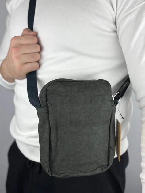 Сумка через плече Stussy Washed у чорному кольорі. - Фото 2 Сумка через плече Stussy Washed у чорному кольорі. - зображення 2