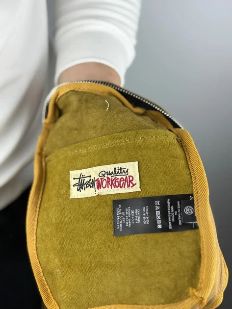 Сумка через плече Stussy Washed у жовтому кольорі. - зображення 6