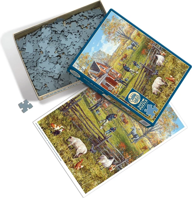 Пазл Cobble Hill Сімейна ферма 500 елементів 113579 (625012451178) - зображення 3