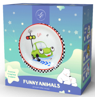 Дитячий набір Limited Edition FUNNY CAR, 3 предмета YF6028 - Фото 2 Дитячий набір Limited Edition FUNNY CAR, 3 предмета YF6028 - изображение 2