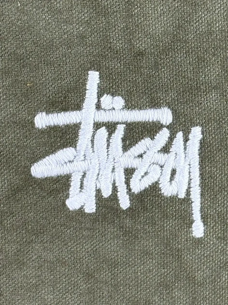 Сумка через плече Stussy Washed у темно-зеленому кольорі. - Фото 3 Сумка через плече Stussy Washed у темно-зеленому кольорі. - зображення 3