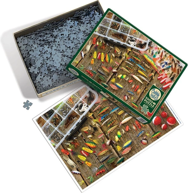 Puzzle Cobble Hill Wędkarskie przynęty 1000 elementów 113008 (625012401852) - obraz 3