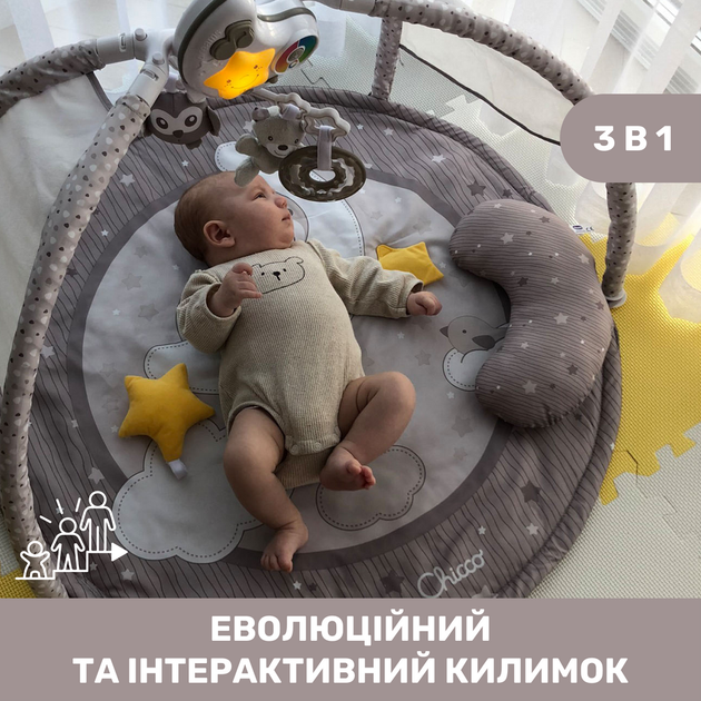 Коврик развивающий Chicco Enjoy Colours Gym, бежевый - изображение 2