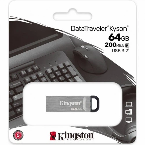USB флеш накопитель Kingston 64GB Kyson USB 3.2 (DTKN/64GB) Kingston DTKN/64GB 1075790 - Фото 4 USB флеш накопитель Kingston 64GB Kyson USB 3.2 (DTKN/64GB) Kingston DTKN/64GB 1075790 - изображение 4