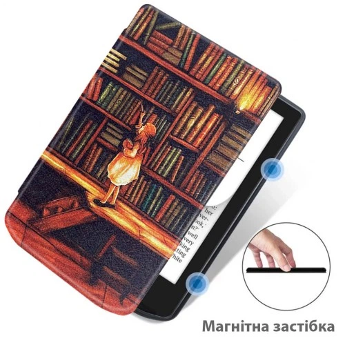 Чохол до електронної книги BeCover Smart Case PocketBook 629 Verse / 634 Verse Pro 6" Library Girl (710975) BeCover 710975 916387 - зображення 5