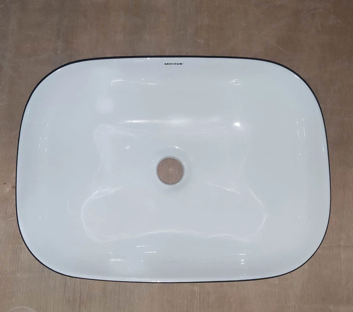 Раковина чаша в ванную Mixxus Premium DIVERSE-0112 WHITE-BLACK 455х325х135 мм MP6542 - Фото 7 Раковина чаша в ванную Mixxus Premium DIVERSE-0112 WHITE-BLACK 455х325х135 мм MP6542 - изображение 7