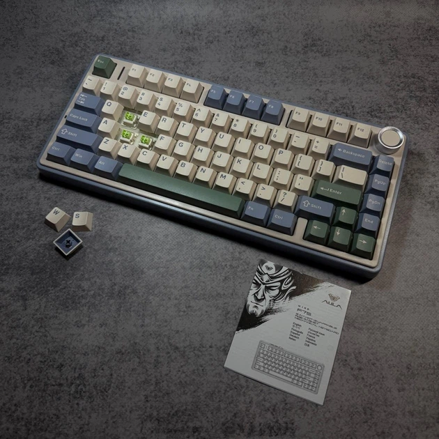 Клавіатура механічна безпровідна Aula F75 з RGB та підтримкою HOT SWAP Green - изображение 2
