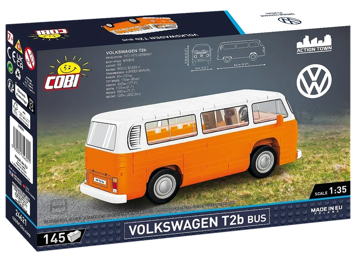 Klocki konstrukcyjne Cobi Cars 24621 Volkswagen T2b Bus 145 elementów (5902251246211) - obraz 2